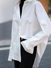 Solid Color Loose Casual Lapel Shirt